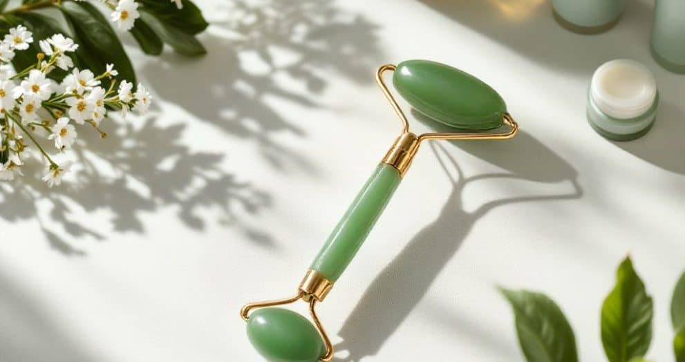 jade roller before after