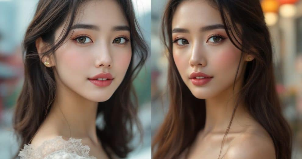 korean vs western makeup